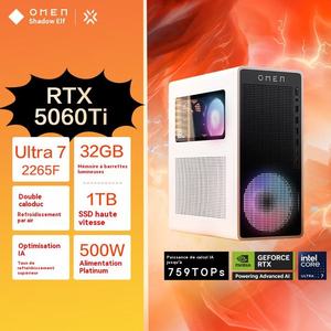 Computadora de Escritorio para Juegos HP <span class=keywords><strong>OMEN</strong></span> Nueva con Ultra7-265F, 32 GB de DDR5, 1 TB SSD, RTX5060ti de 8 GB - Product Image 2