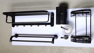 <span class=keywords><strong>Prix</strong></span> usine cinq pièces en acier inoxydable chauffé salle de bain pendentif ensemble deux <span class=keywords><strong>porte</strong></span>-serviettes <span class=keywords><strong>porte</strong></span>-papier toilette douche trépied toilette - Product Image 5