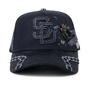 Cappelli Baez di Tendenza con Visiera Curva, Logo Ricamato 3D alla Moda, Qualità G5, 5 Pannelli, Chiusura in Metallo, Cappellini da Baseball per Uomo - Product Image 3