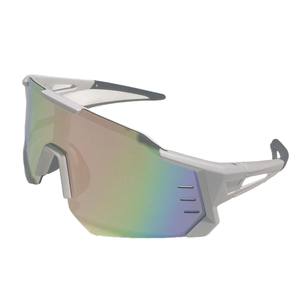 Lunettes de soleil sport KJ-9930, verres PC UV400, monture coupe-vent en plastique et métal, noires, pour le cyclisme et les activités de plein air - Product Image 2