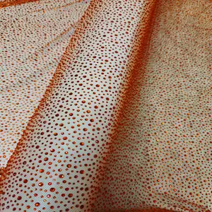 Customized Full Stones Hot Fix Crystal Rhinestone Strass Fabric Tulle Net For Swimming Suit Swimwear