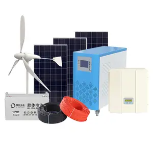 Off-grid çözümü depolama 10A invertör 8KVA 15KVA tamamlayıcı rüzgar güneş hibrid sistemi ile kontrol