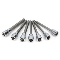 7 pièces 3/8in carré clé hexagonale jeu de douilles en acier au chrome vanadium Extra Long pour la maison voiture utilisant