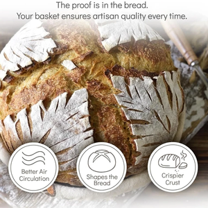 Natural Sourdough Bread Fermentation Basket <b>Set</b> Rattan Dough Fermentation <b>Set</b> Baking Mixer Scraper Home Baking Utility Tools - Product Image 5