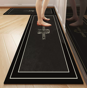 Alfombra de Lujo Personalizable Antideslizante de Secado Rápido, de Pelo Corto, de Poliéster, Hecha a Máquina, Color Sólido, Moderna, Fácil de Cuidar - Product Image 1