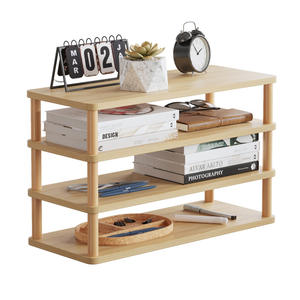Student and Office Desktop Organizer Multitiered Wood Bookshelf with Drawer Holder for Computer <b>Desks</b> - Product Image 1