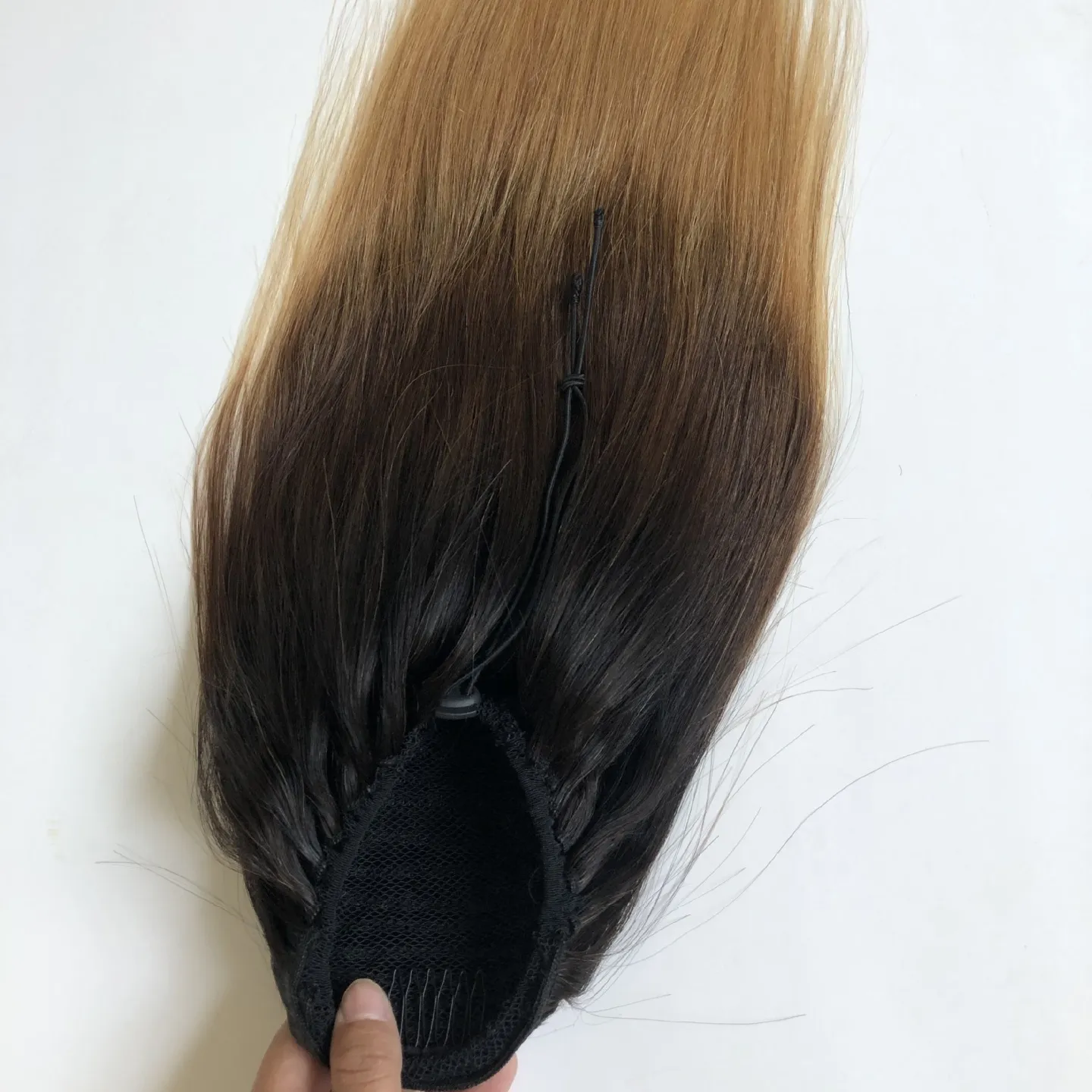 Cheveux humains brésiliens pour femmes, Extension de cheveux raides, queue de cheval