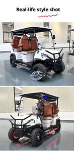 Voiturette de golf électrique 4 places avec sièges confortables et luxueux pour le tourisme commercial - Product Image 4
