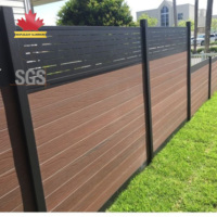 Nouveau design de clôture en composite co-extrusion Wpc Panneaux de clôture de jardin personnalisés pour l'extérieur