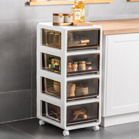 Armoire de rangement à tiroirs en plastique, casier multicouche, armoire de chambre à coucher, bureau sous l'armoire de finition