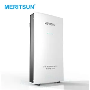 특허 기술 MeritSun 벽 장착 배터리 2 태양 에너지 시스템 내장 인버터 리튬 배터리