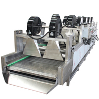 Capaciteit 800kg/uur SUS304 Automatische Frieten Appel Pinda Was- en Droogmachine Fruit Groente Schijven Lucht Droogapparatuur