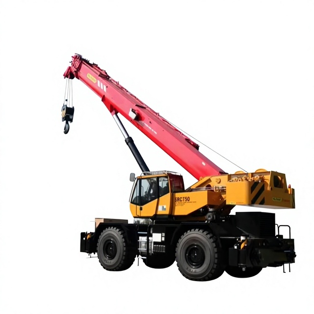 New SRC750 Rough Terrain Crane 75 Ton Lifting Use 64.5m Lifting Height High Load Moment