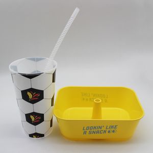 fabrik direkt lebensmittel-klasse 1,5 l einweg 2 in 1 pp snack und trink becher kunststoffbecher mit snack behälter dessert obst tablett auf t - Product Image 5