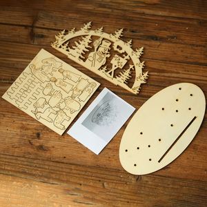 Adornos Navideños Creativos Circulares de Madera para Decoración Estéreo, Manualidades para Fiestas - Product Image 2