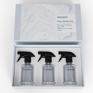 Custom Glass 120ml 200ml 500ml Sloped Design Soap Bottle Recyclable Trigger 16oz Fine Mist 3-Pack Trigger <strong>Spray</strong> Bottle Cleanser - Product Image 5