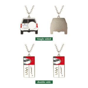 Colliers émail personnalisés pendentifs symboles saoudiens drapeau emblème <span class=keywords><strong>cheval</strong></span> SUV motifs désert alliage de zinc <span class=keywords><strong>voiture</strong></span> cintre décorations bijoux - Product Image 2