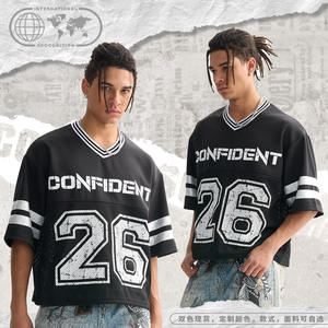 เสื้อยืดตาข่ายผู้ชาย ETAI แขนสั้น ระบายอากาศได้ดี ทรงหลวม ดีไซน์ย้อนยุค - Product Image 5