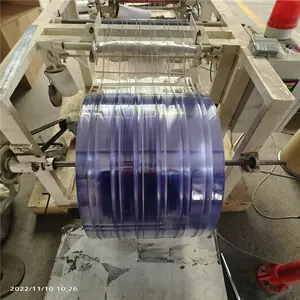 Serviço de processamento de corte personalizado Rollos Polar para cortina de PVC transparente moldada com nervuras disponível
