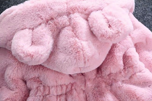 Nuovo 2025: Giacca Imbottita in Lana per Bambine 1-8 Anni, con Orecchie Grandi, Trapuntata e Foderata in Pelliccia, Cappotto Invernale Caldo - Product Image 2