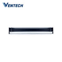 Diffuseur linéaire Ventech AC à grille dissimulée au plafond avec lampe magnétique pour maintenance et éclairage