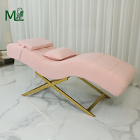 Lit de massage incurvé pour cils, personnalisable en gros, pour salon de beauté et spa facial