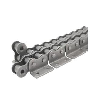 08B-2 Orejas de cadena de placa curva Diseño de doble orificio Acero al carbono Paso de 12,7mm Transmisión de sistemas de transportador de rodillos industriales - Product Image 2