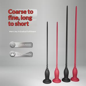 Alat Bantu Seks Dewasa Alternatif Masturbasi Pria, Tongkat Getar Silikon dengan Cup Hisap Model Mata Kuda, Batang Suara Uretra Prostat, Warna Hitam - Product Image 3