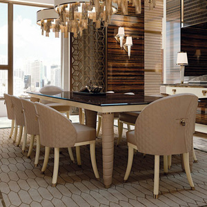 <span class=keywords><strong>Turri</strong></span> italiano di lusso sedia da pranzo personalizzabile in legno massello tavolo di negoziazione per conferenze moderno per uso ristorante di casa Hotel - Product Image 4