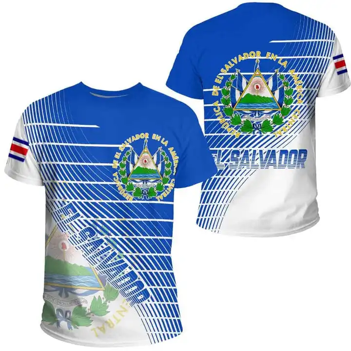 베스트 셀러 맞춤형 엘살바도르 스포티 스타일 티셔츠 독특한 디자인 개인화 된 엘살바도르 티셔츠 드롭 배송 남성용 티셔츠