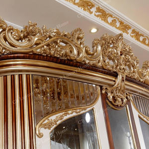 Mobile Porta Vini Vintage Turco di Alta Qualità in Legno con Vetrina Classica di Lusso per Arredamento Soggiorno - Product Image 3