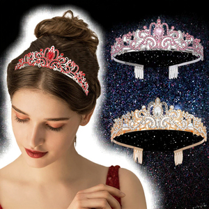 Tiara <span class=keywords><strong>de</strong></span> Cristal Hory para Novia, Corona Real <span class=keywords><strong>de</strong></span> Aleación <span class=keywords><strong>de</strong></span> Zinc con Forma <span class=keywords><strong>de</strong></span> Rosa para Mujer, Tocado <span class=keywords><strong>de</strong></span> Princesa para Cumpleaños, Precio <span class=keywords><strong>de</strong></span> Fábrica - Product Image 3