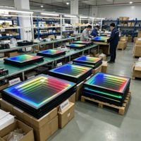 Plancher de danse LED portable OLER avec miroir infini RGB, tuile lumineuse 3D pour la décoration de scène de mariage de luxe et de réception