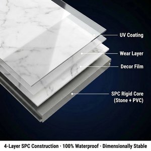 Panel de Pared SPC con Aspecto de Madera, Impermeable, Antimoho, 4mm 5mm, Recubrimiento UV, Instalación con Clic, <span class=keywords><strong>para</strong></span> Revestimiento de Paredes Interiores de Baños - Product Image 3