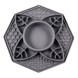 ZMaker - Comedero Lento Octagonal de Silicona Ecológico para Perros con Tapete de Lamer con Succión para Aliviar la Ansiedad - Product Image 1