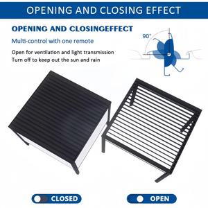 โรงงานผลิตมอเตอร์สำหรับเพอร์โกลาอะลูมิเนียมกันน้ำ พร้อมปรับแต่งขนาดได้ สำหรับใช้งานกลางแจ้งในสวน - Product Image 3