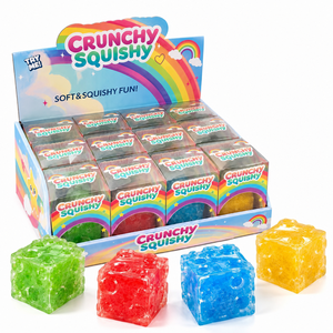 Jouet sensoriel TPR Slushy Cheese Squishy 5cm, gadget anti-stress malléable, doux et compressible, à texture granulaire glacée et sonore, pour enfants et adultes, décorations croquantes - Product Image 1