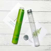 Personnalisé 350ml PET Long Tube Boisson Lait Thé Bouteilles Transparent Bouteilles De Jus En Plastique Jetable