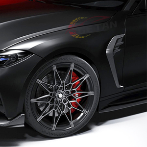 2ピースリアルカーボンファイバーサイドフェンダーグリルベントトリムBMW M4 M3 G80 G82 G83 2021-25用 - Product Image 5