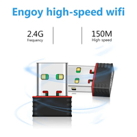 Mini adaptateur WiFi USB 2.0 150 Mbps avec antenne USB externe et port Ethernet LAN Comfas pour ordinateur portable 802.11 N/g/B WiFi