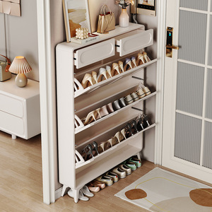 モダンな木製バケットシューズキャビネット統合収納家具ホーム入り口用リビングルーム用 - Product Image 2