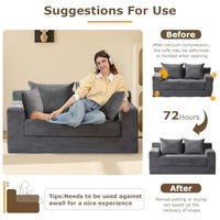 Konvertierbares Schlafsofa Loveseat Klappbare Couch Faltbare Chaiselongue Bodenfuton Schlafsessel Cord Klappbares Schlafsofa