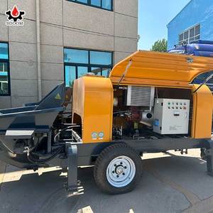 Pompa Beton Trailer Portabel Mini Otomatis Penuh 10-15m3/jam, Pompa Beton Diesel Mobile Mini untuk Dijual - Product Image 5