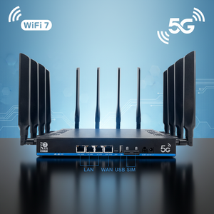 Профессиональный 5G Wi-Fi 7 роутер с поддержкой OpenWrt, 4G LTE, диапазон 6 ГГц, 19000 Мбит/с для <span class=keywords><strong>IoT</strong></span> и SD-WAN - Product Image 1