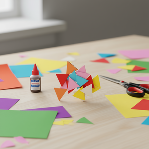 Triangle en bois Ilan 2,0 cm multicolore 30 pièces pour décoration artisanale - Product Image 2