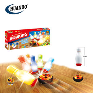 Juguete Deportivo Infantil, Juego de Bolos Eléctrico Transparente con Luz 3D y Set de Pelotas de Hockey sobre Hielo - Product Image 2