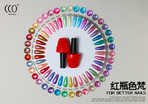 Cco מסמר אמנות סלון לכה הוביל לאורך זמן לק לק לק חדש גרסה אדומה 15 מ "ל עם 39 צבעי פנינה - Product Image 2