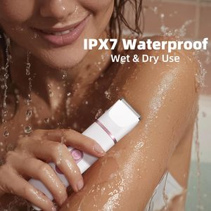 เครื่องโกนขนวานเช่ บิกินี่ ทริมเมอร์ สำหรับผู้หญิง แบบไร้สาย กันน้ำ IPX7 ใช้โกนขนได้ทั่วร่างกาย ใบมีดเปลี่ยนได้ ใช้โกนขนบนใบหน้า ทำความสะอาดง่าย 1 - Product Image 5