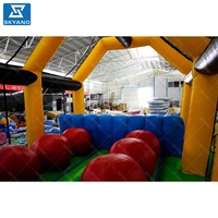 Parcours d'obstacles gonflable de piste de jeu gonflable 5k à vendre