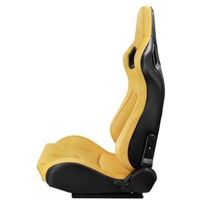 Sedile Auto Universale Regolabile in PVC <span class=keywords><strong>Beige</strong></span> per Auto Sportive e da Corsa - Product Image 3
